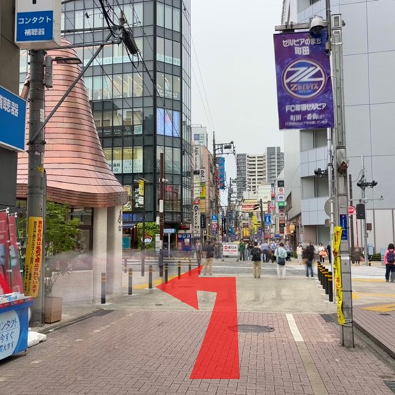 4.原町田大通りに出たら、左折